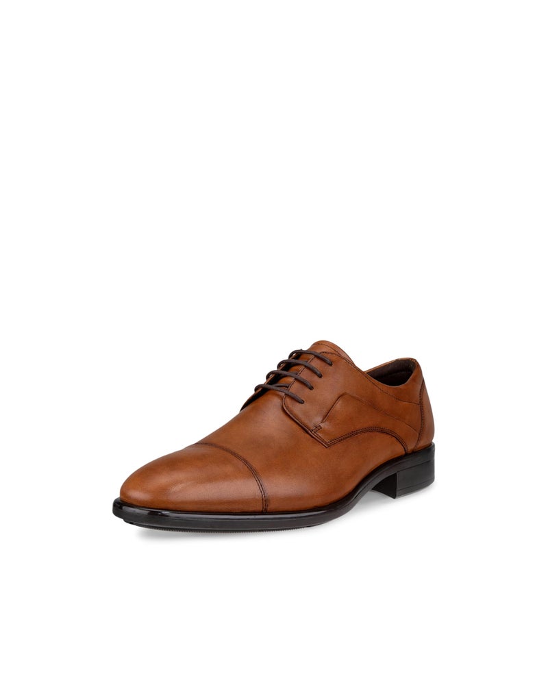 ECCO Men's CITYTRAY Cap Toe Tie Oxford, Amber, 8-8.5 - Image 1